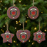 MacDuff Ancient Tartan Crest Christmas Ceramic Ornament